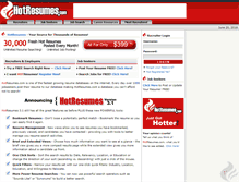 Tablet Screenshot of hotresumes.com